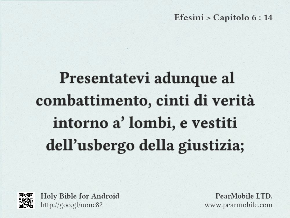 Efesini, Capitolo 6:14